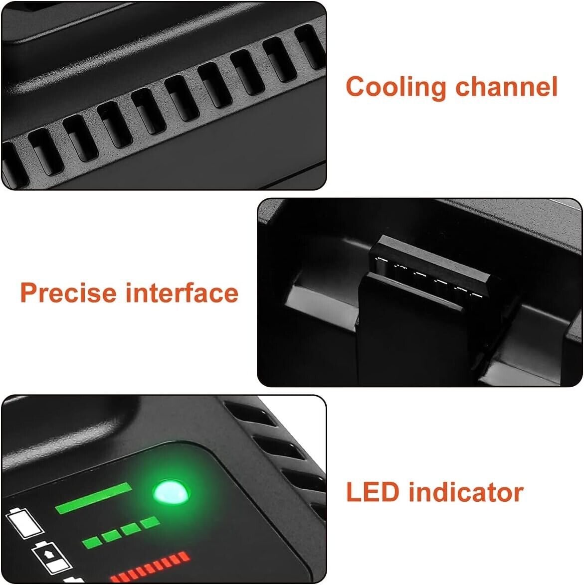 40V LCS40 LCS36 Charger for Black & Decker 40 Volt Lithium battery