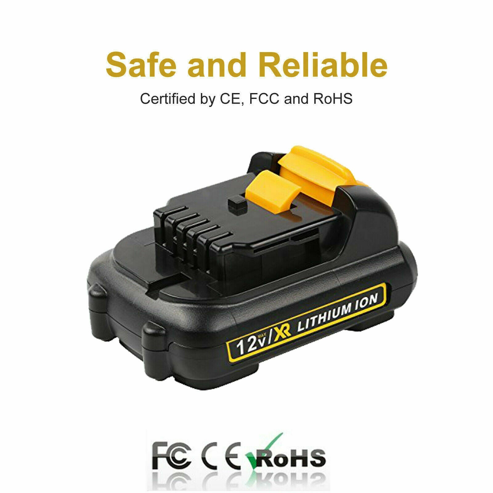 12V Battery for Dewalt DCB120 DCB121 DCB122 DCB123 DCB124 DCB127