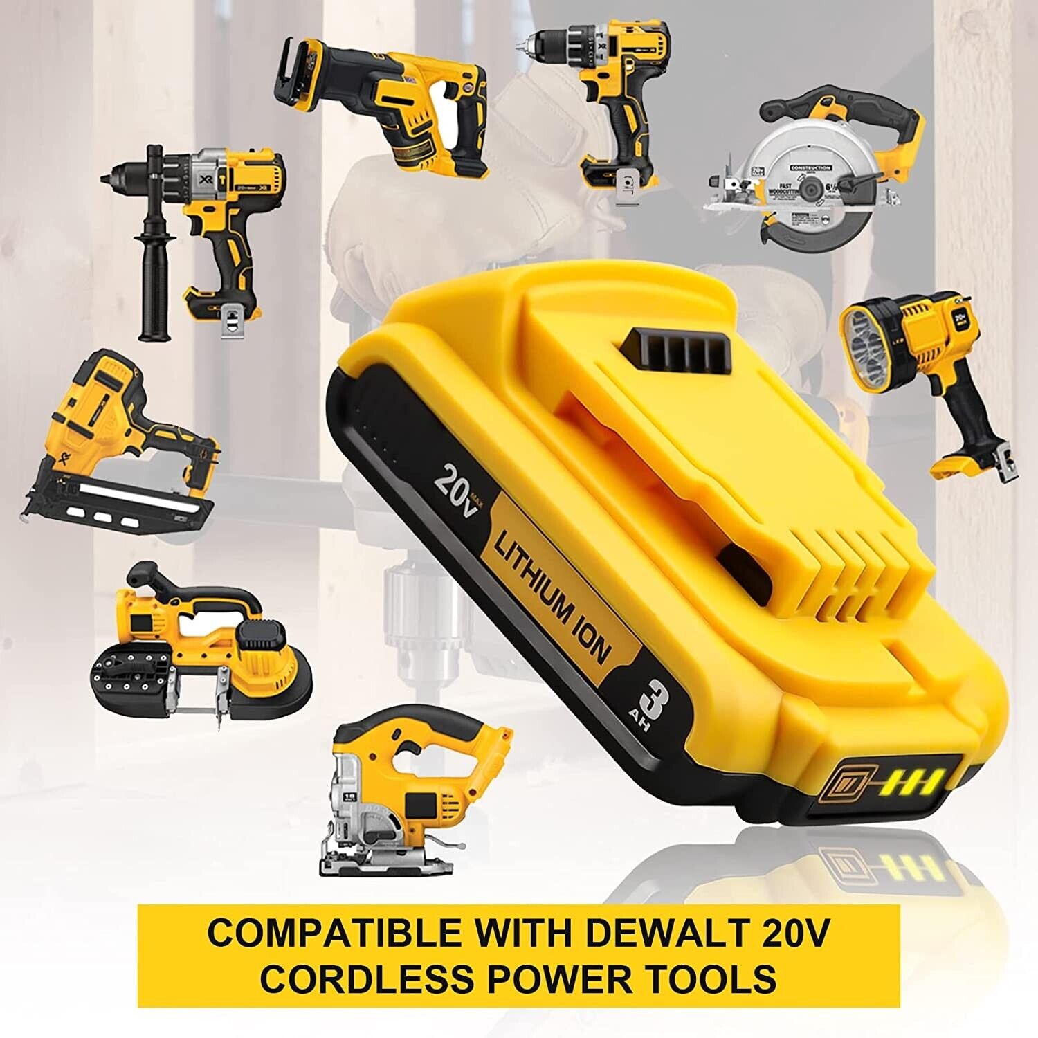 20V Battery for Dewalt MAX Cordless Impact Drivers & Wrenches